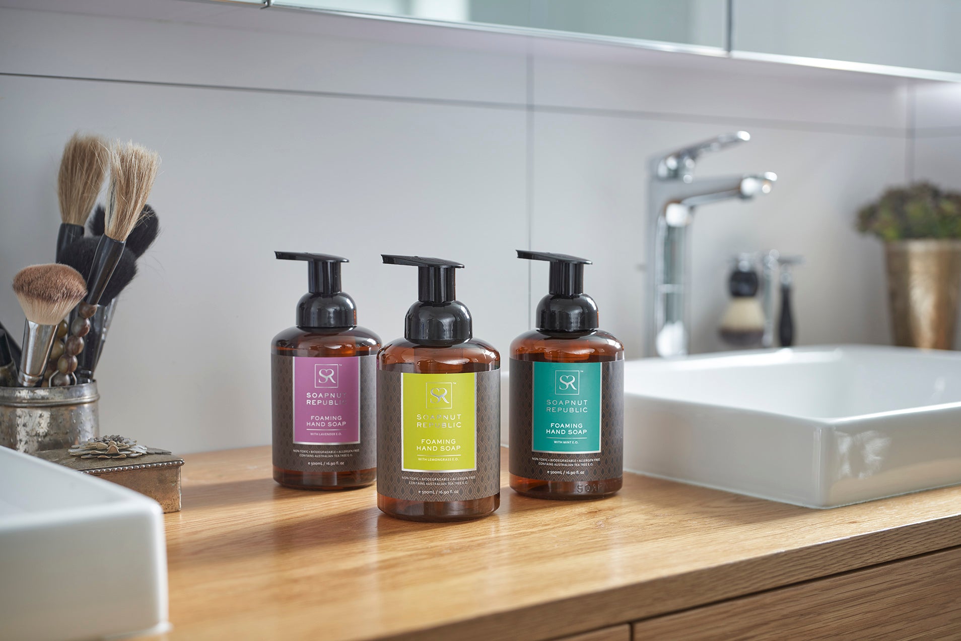 Naturally antiseptic and antifungal, blended with Essential Oil to produce non-toxic, moisturizing, antibacterial foaming hand soap that is hypoallergenic and gentle on all skin types. Delivers 70% more hand washes without artificial fragrance. Our bestseller