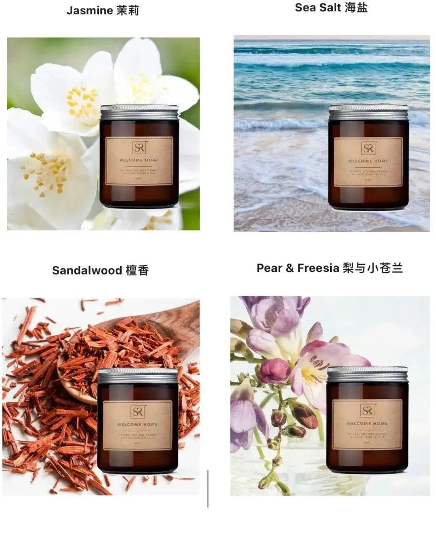 Natural Soy Wax Candle - Sandalwood