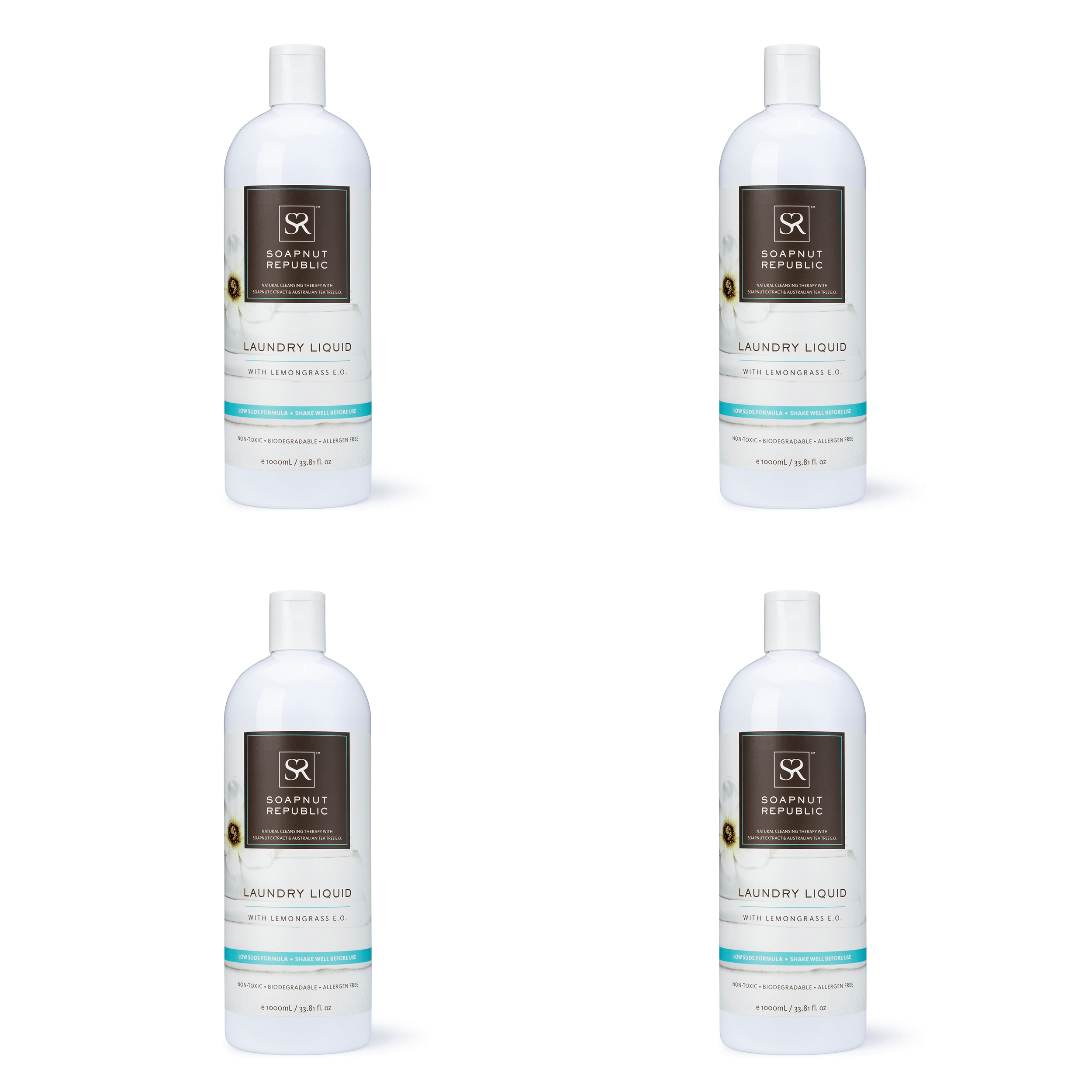 Soapnut Republic natural laundry liquid is highly concentrated, antibacteria, non-toxic formula is completely natural is perfect for sensitive skin and safe for newborns and baby. Our natural cleaning detergent are concentrated enough to clean effectively and remove the toughest stains, yet gentle on all fabrics.