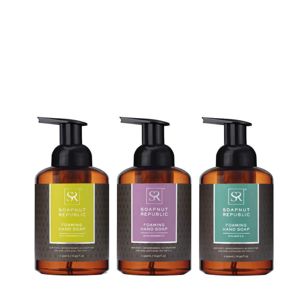 Naturally antiseptic and antifungal, blended with Essential Oil to produce non-toxic, moisturizing, antibacterial foaming hand soap that is hypoallergenic and gentle on all skin types. Delivers 70% more hand washes without artificial fragrance. Our bestseller